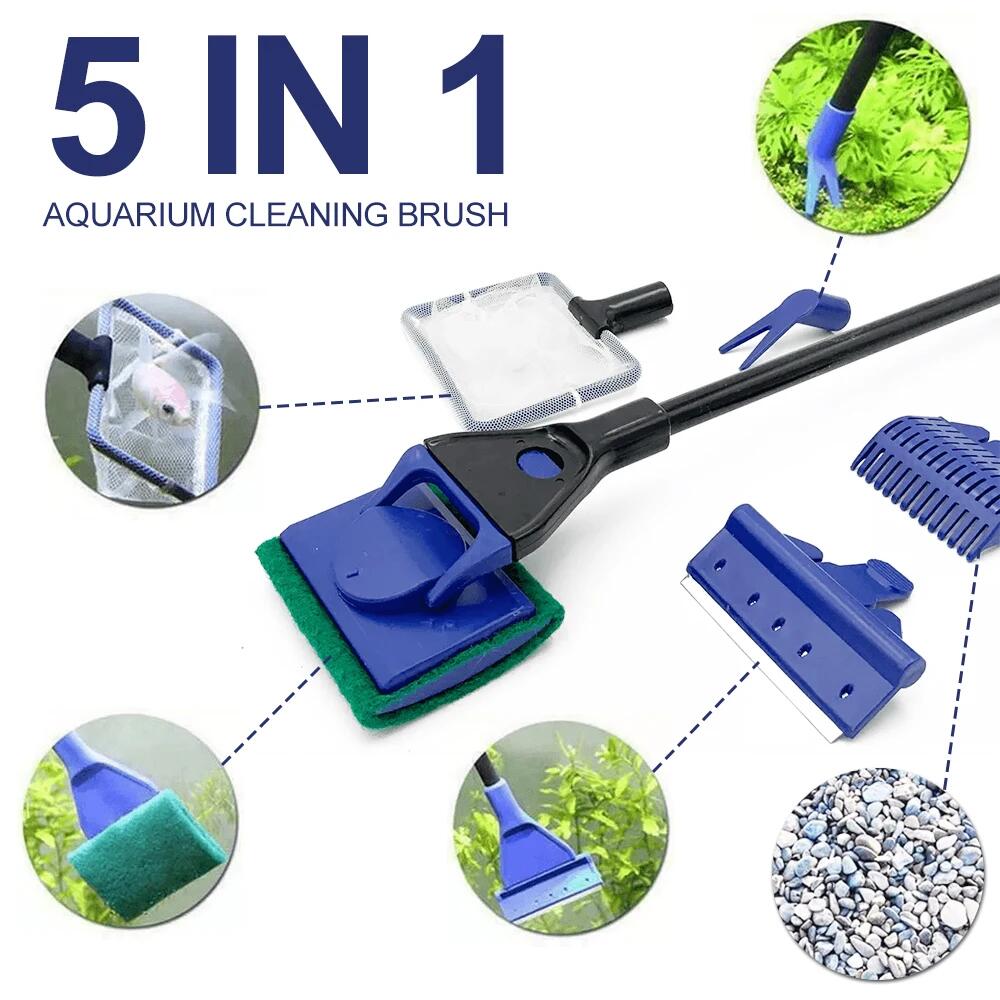 Aquarium Plant Gravel - 5in1 Aquarium Cleaning Tool Plant Fork