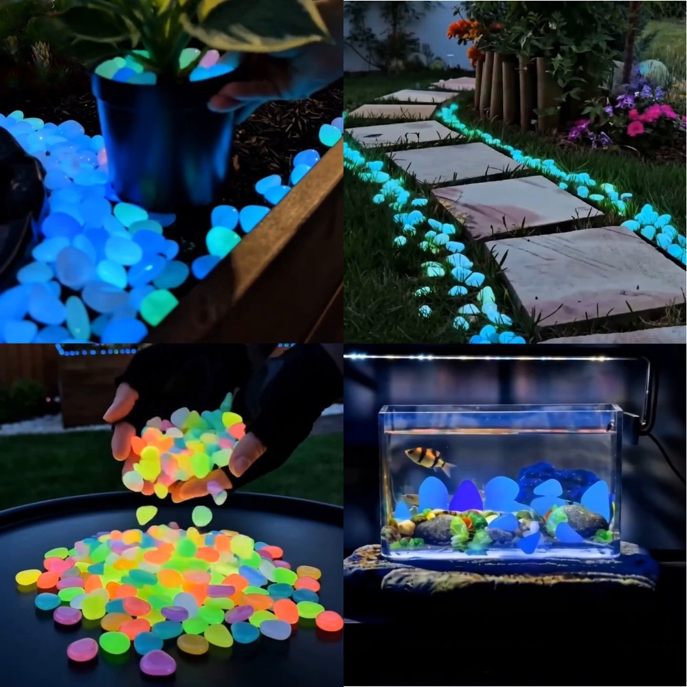 Aquarium Planted Fish Tank - Colorful Glow In The Dark Luminous