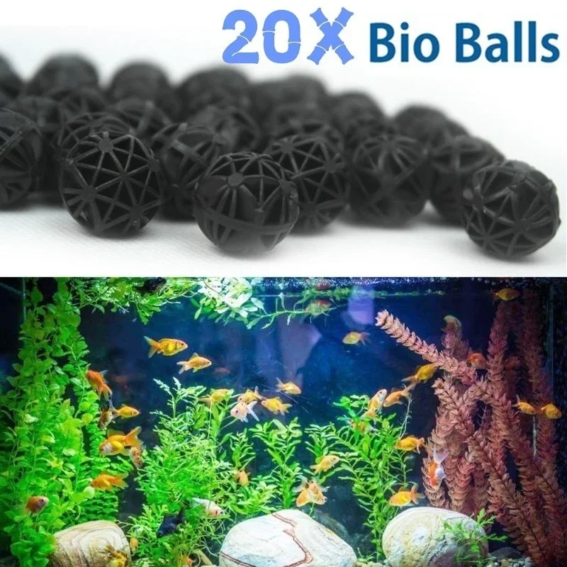 Aquarium Planted Fish Tank - 20Pcs 16mm Aquarium Filter Bio Balls