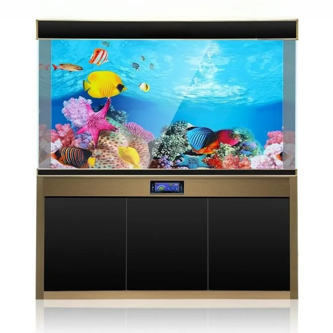 Background Aquarium 3D Sticker - Aquarium Plant Design ulasan dan harga