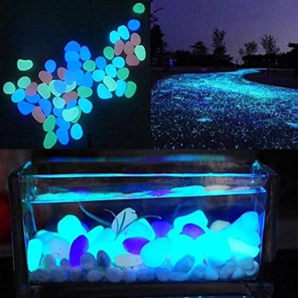 Fish Tank Rocks Glow Blue Pebb - Aquarium Planted Fish Tank ulasan dan harga