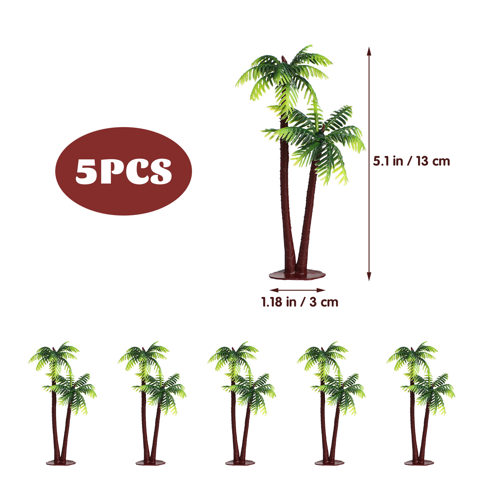 5Pcs Artificial Coconut Tree D - Aquarium Planted Fish Tank ulasan dan harga