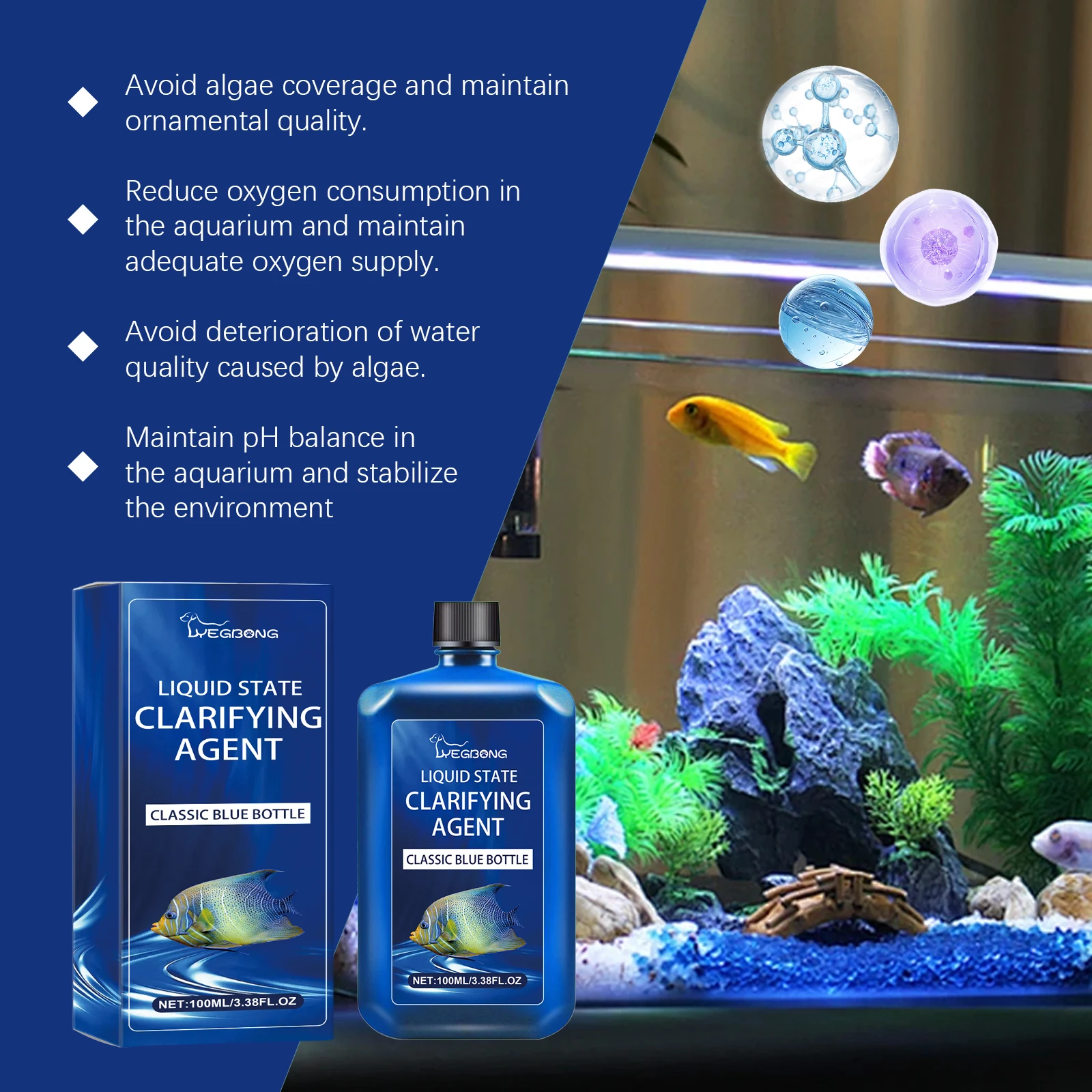 Aquarium Water Clarifier Fish  - Aquarium Plant Liquid Fertilizer ulasan dan harga