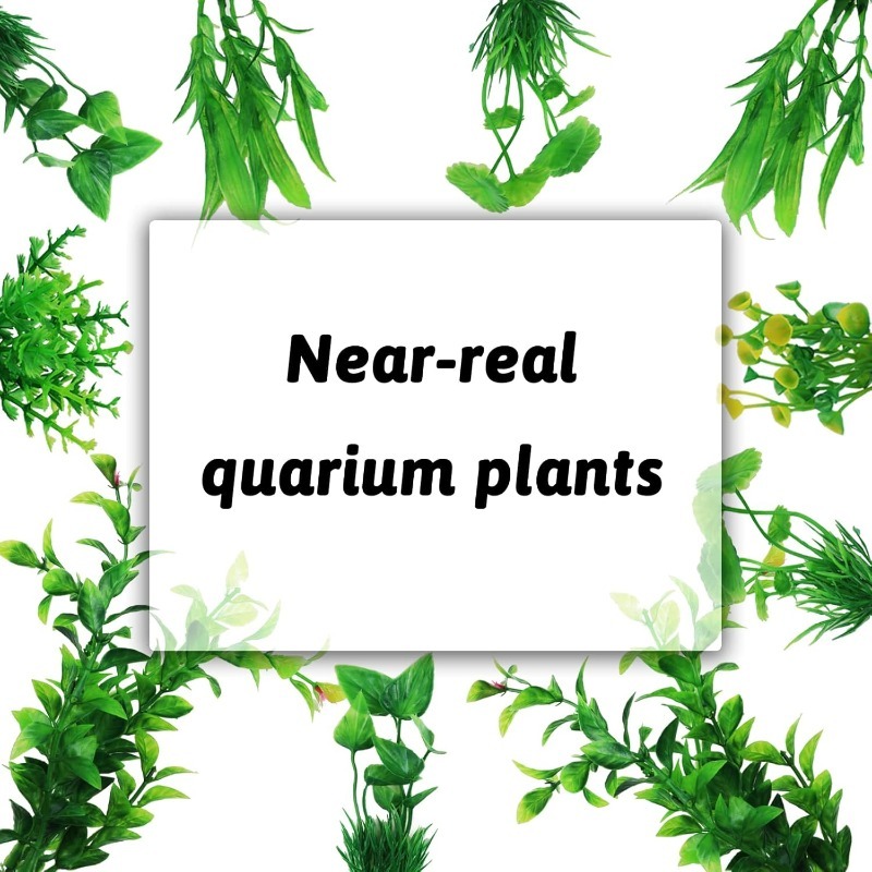 10/20Pcs Artificial Aquarium P - Aquarium Planted Fish Tank ulasan dan harga