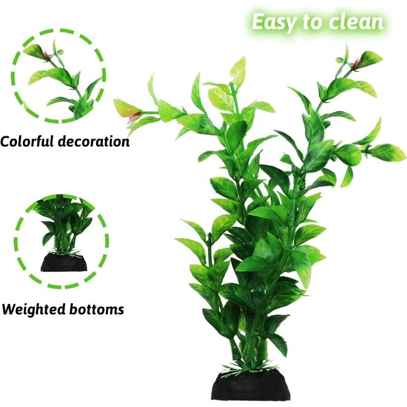 10/20Pcs Artificial Aquarium P - Aquarium Planted Fish Tank ulasan dan harga